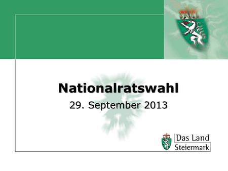 Nationalratswahl 29. September 2013