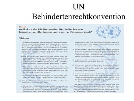 UN Behindertenrechtkonvention
