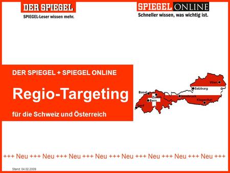 Regio-Targeting DER SPIEGEL + SPIEGEL ONLINE