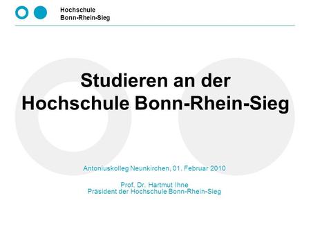Studieren an der Hochschule Bonn-Rhein-Sieg
