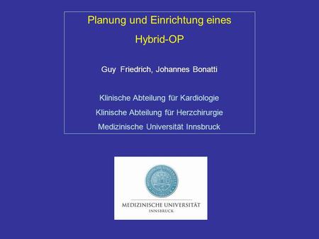 Planung und Einrichtung eines Hybrid-OP