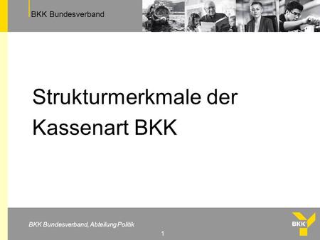 Strukturmerkmale der Kassenart BKK.