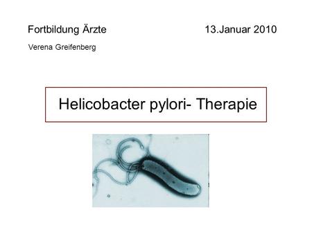 Helicobacter pylori- Therapie