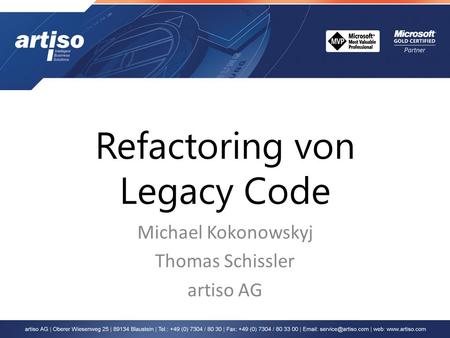 Refactoring von Legacy Code