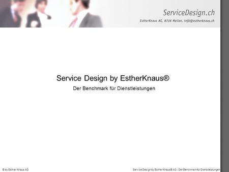 Service Design by EstherKnaus® Der Benchmark für Dienstleistungen