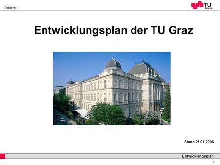 Entwicklungsplan der TU Graz