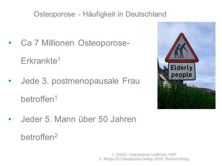 Osteoporose - Häufigkeit in Deutschland