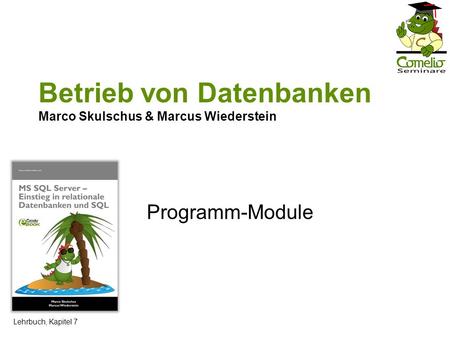 Betrieb von Datenbanken Marco Skulschus & Marcus Wiederstein Programm-Module Lehrbuch, Kapitel 7.