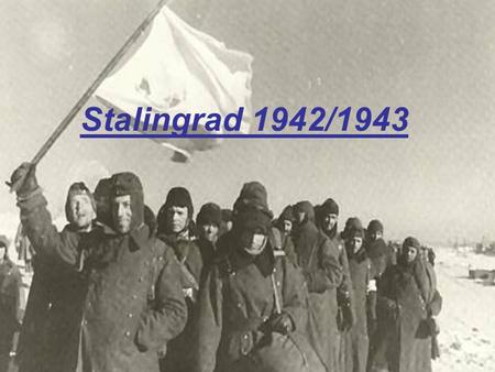 Stalingrad 1942/1943 Stalingrad 1942/1943 Das sinnlose Morden.