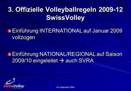3. Offizielle Volleyballregeln SwissVolley