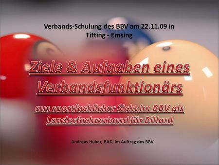 Verbands-Schulung des BBV am in Titting - Emsing