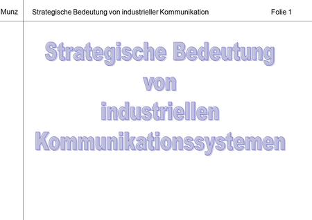 20 Munz Strategische Bedeutung von industrieller Kommunikation Folie 1.