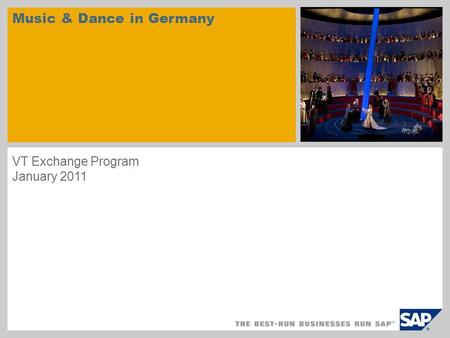 Music & Dance in Germany VT Exchange Program January 2011.