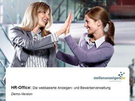 HR-Office: Die webbasierte Anzeigen- und Bewerberverwaltung Demo-Version.