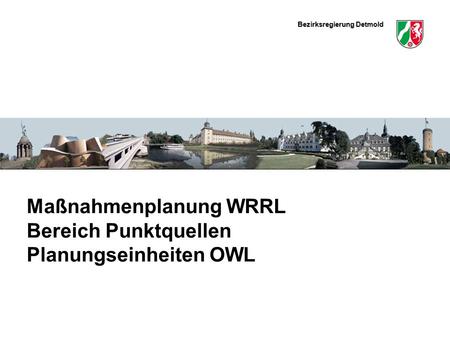 Maßnahmenplanung WRRL Bereich Punktquellen Planungseinheiten OWL