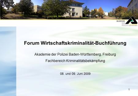 Forum Wirtschaftskriminalität-Buchführung
