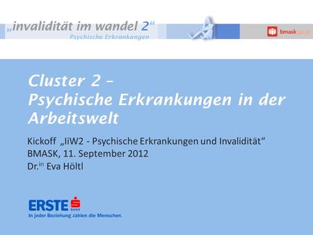 Cluster 2 – Psychische Erkrankungen in der Arbeitswelt