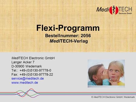 Flexi-Programm Bestellnummer: 2056 MediTECH-Verlag