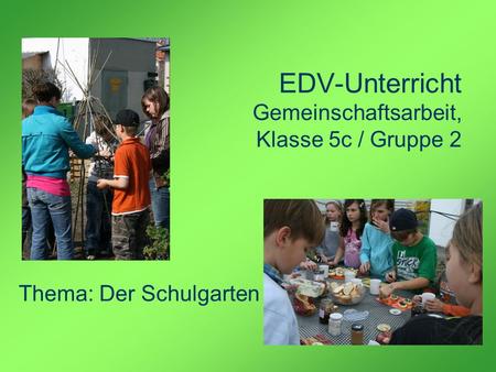 EDV-Unterricht Gemeinschaftsarbeit, Klasse 5c / Gruppe 2