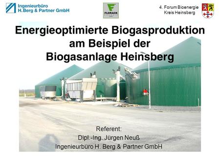 Referent: Dipl.-Ing. Jürgen Neuß Ingenieurbüro H. Berg & Partner GmbH