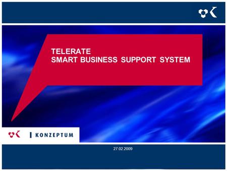TELERATE SMART BUSINESS SUPPORT SYSTEM 27.02.2009.