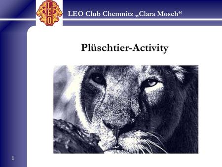 LEO Club Chemnitz Clara Mosch 1 Plüschtier-Activity.