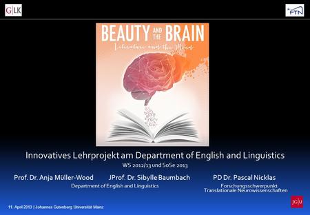 Innovatives Lehrprojekt am Department of English and Linguistics