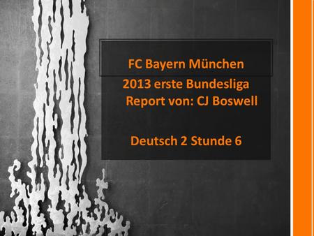 2013 erste Bundesliga Report von: CJ Boswell