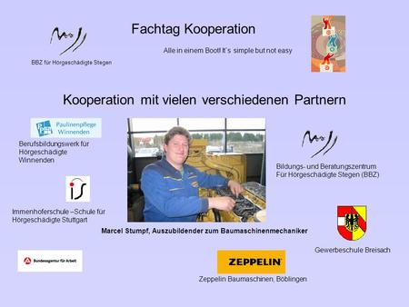 Marcel Stumpf, Auszubildender zum Baumaschinenmechaniker