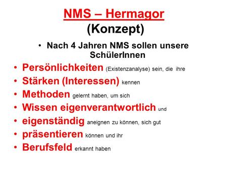 NMS – Hermagor (Konzept)