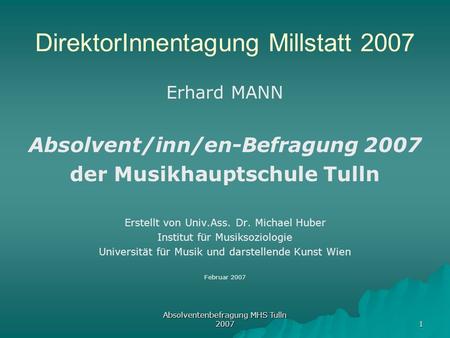 DirektorInnentagung Millstatt 2007