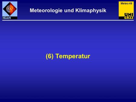 Meteorologie und Klimaphysik