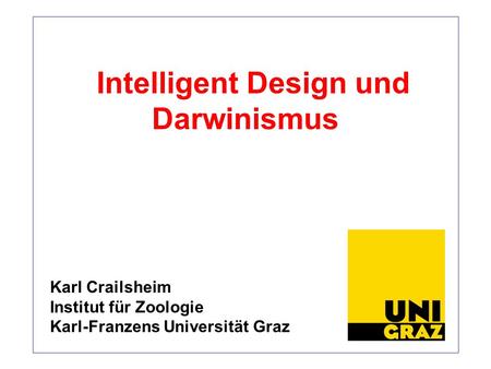 Intelligent Design und Darwinismus