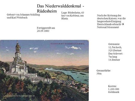 Das Niederwalddenkmal - Rüdesheim
