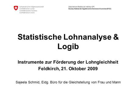 Statistische Lohnanalyse & Logib