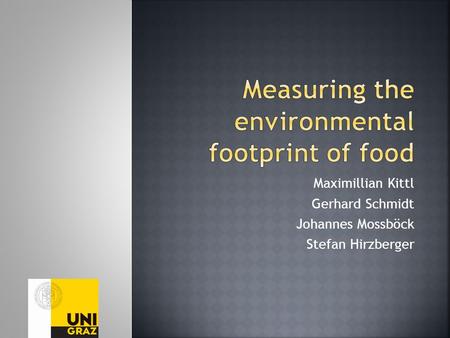 Measuring the environmental footprint of food