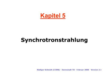 Synchrotronstrahlung