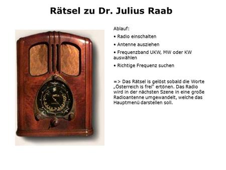 Rätsel zu Dr. Julius Raab