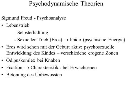 Psychodynamische Theorien