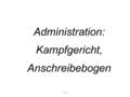 Administration: Kampfgericht, Anschreibebogen Seite 1.