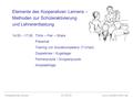 Kooperatives Lernen9.3.2016www.wolfram-thom.de Elemente des Kooperativen Lernens – Methoden zur Schüleraktivierung und Lehrerentlastung 14.00 – 17.00Think.