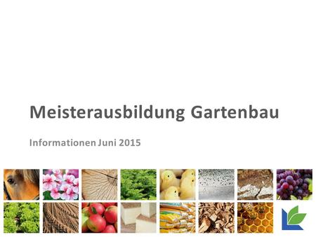 Meisterausbildung Gartenbau Informationen Juni 2015.