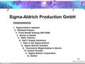 Sigma-Aldrich Production GmbH Inhalsverzeichnis 1. Sigma-Aldrich weltweit 2. Weltweit Präsent 3. Fluka-Riedel Katalog 2007/2008 4. Buchs in Zahlen 5.