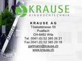 K R A U S E A G Tösstalstrasse 55 Postfach CH-8492 Wila Tel. 0041 (0) 52 385 26 21 Fax 0041 (0) 52 385 29 18
