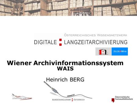 Wiener Archivinformationssystem WAIS Heinrich BERG.