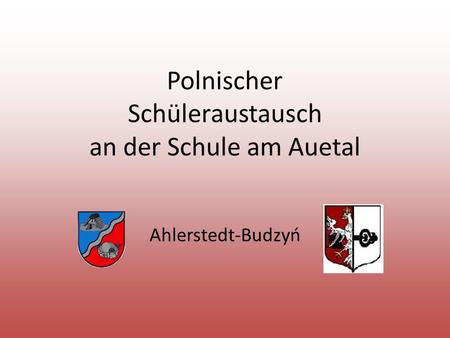 Polnischer Schüleraustausch an der Schule am Auetal Ahlerstedt-Budzyń.