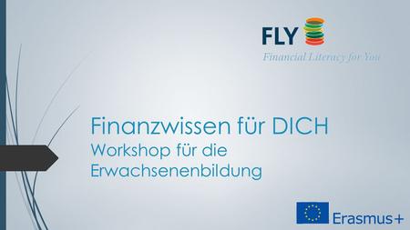 Finanzwissen für DICH Workshop für die Erwachsenenbildung.