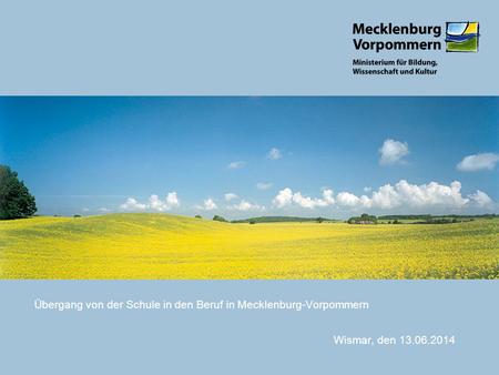 Übergang von der Schule in den Beruf in Mecklenburg-Vorpommern Wismar, den