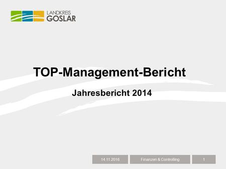 TOP-Management-Bericht Finanzen & Controlling Jahresbericht 2014.