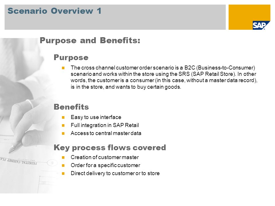 scenario overview 1 purpose and benefits purpose benefits ppt other words for customer